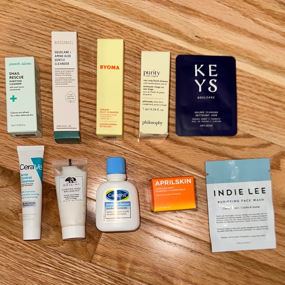 10 pc mixed brand cleansers makeup removers